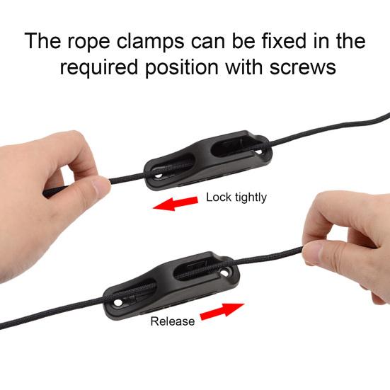 Нейлоновый фиксатор шнура для каяка, утка, самоблокирующийся натяжитель шнура, бегунок, быстрый захват, мягкий натяжитель шнура для каноэ, каяка, серфинга, аксессуары