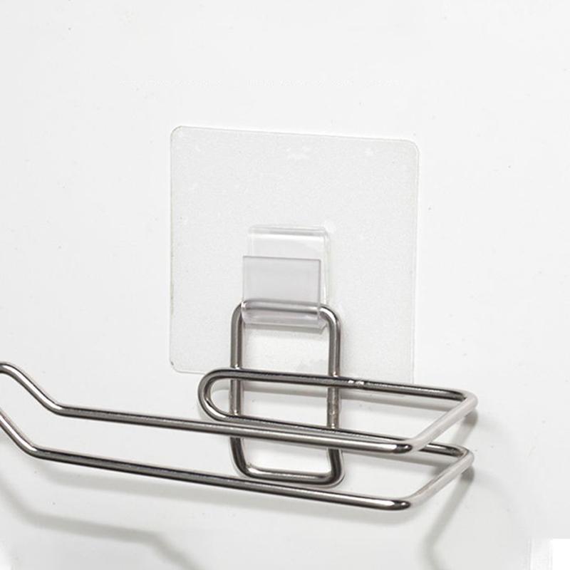 10 шт. Самоклеящиеся крючки на стену Прозрачный крючок для проволочной полки Настенное крепление Без пробивания Кухня Ванная комната Не оставляющие следов Наклейки Держатель