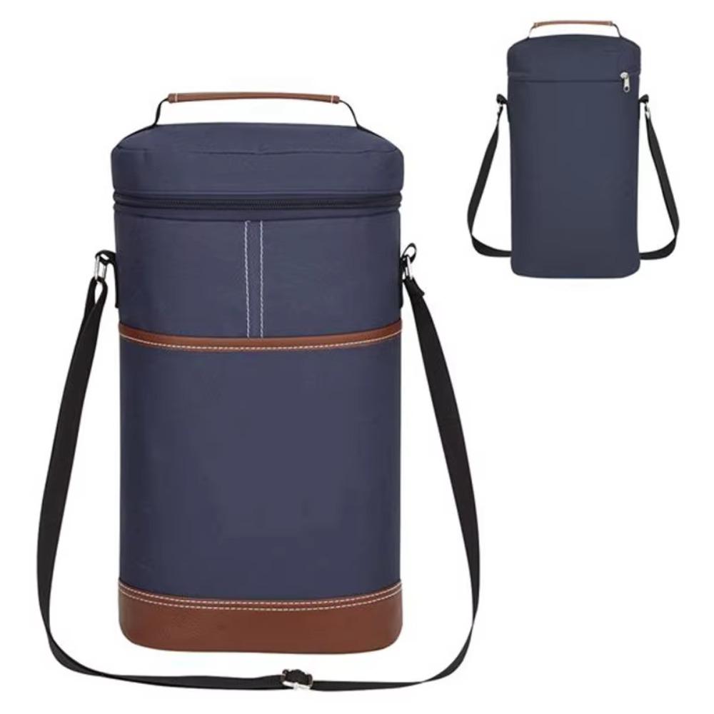 Two-bottle Wine Bottle Insulation Bag 7L Beer Cooler Carrier Bag Wine Bottle Storage Pouch Picnic