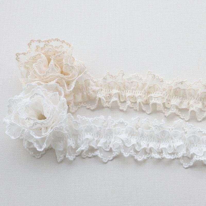 Один ярд Двусторонние аксессуары своими руками Полуфабрикаты для украшений Сетка Эластичное кружево Кружево Трехмерное двухцветное