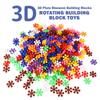 300/600pcs Of Plum Blossom Building Blocks 3d Rotating Snowflake Slices Splicing Diy Toy Best Birthday Christmas Gifts For Kids
