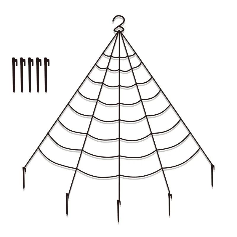 1 комплект Хэллоуин Паук Триангуляция Симуляция Очень большой Плюшевая Паутина Хэллоуин Внутреннее и Наружное Украшение Реквизит