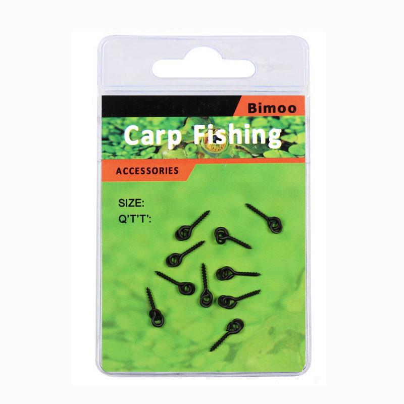 Bimoo, 10 шт., аксессуары для ловли карпа, винт для бойла, колышек с кольцом, поворотное приспособление для чодовой установки, терминал, держатель для приманки