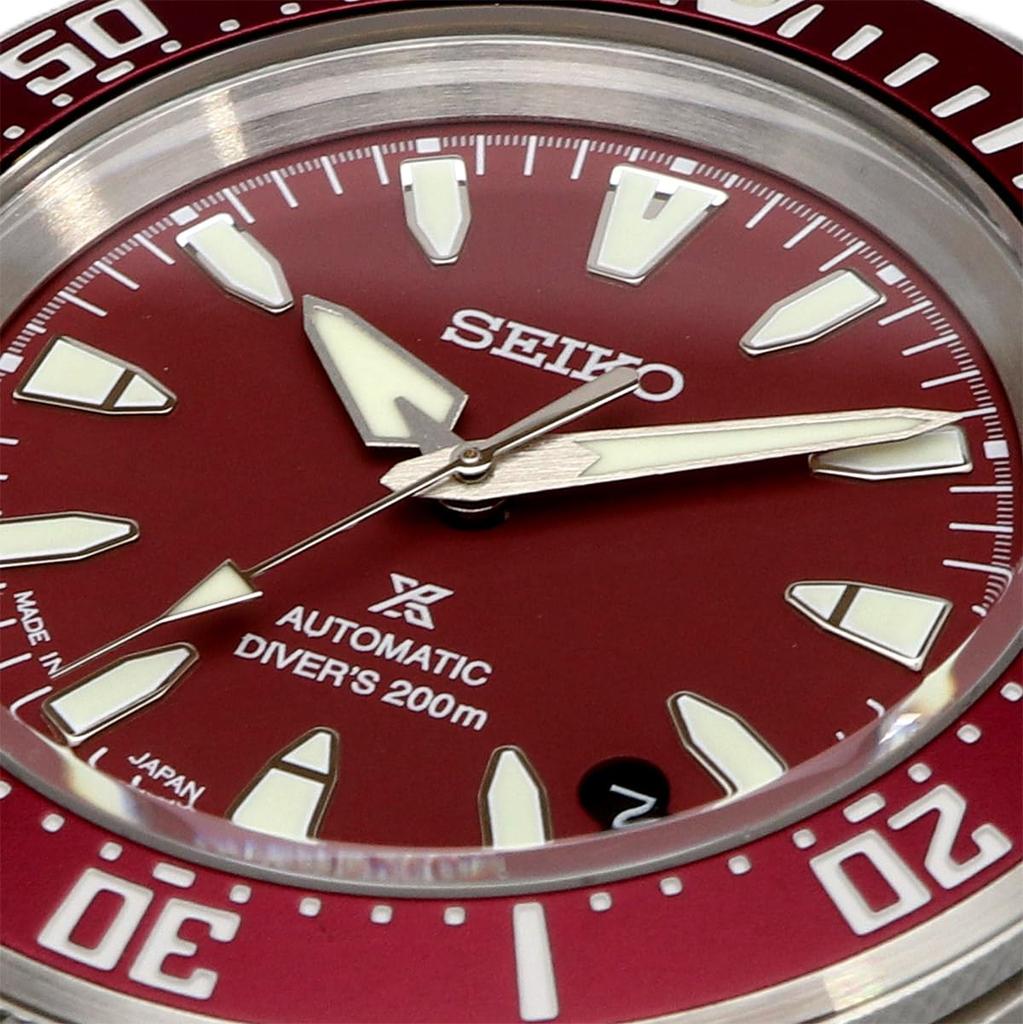 Seiko PROSPEX Mechanical Automatic Watch, Made In Japan, Samurai Diver's 200m, SRPL11, Men's, Burgundy, Overseas Model [Parallel Import]