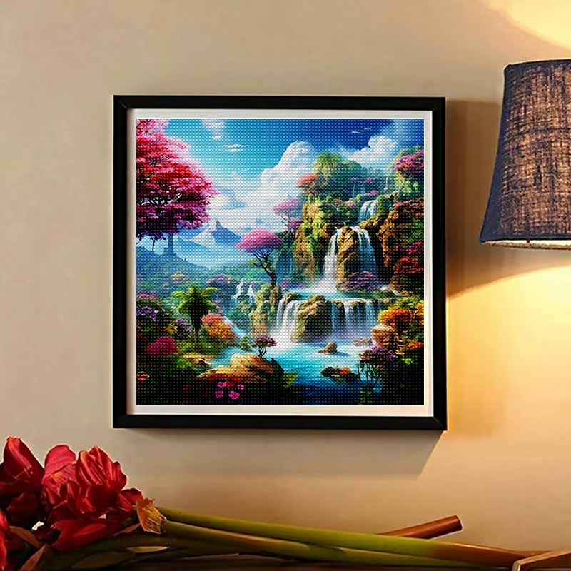 Новое поступление 5D DIY Полная круглая алмазная живопись "Водопад" Вышивка крестом Домашний декор Подарок