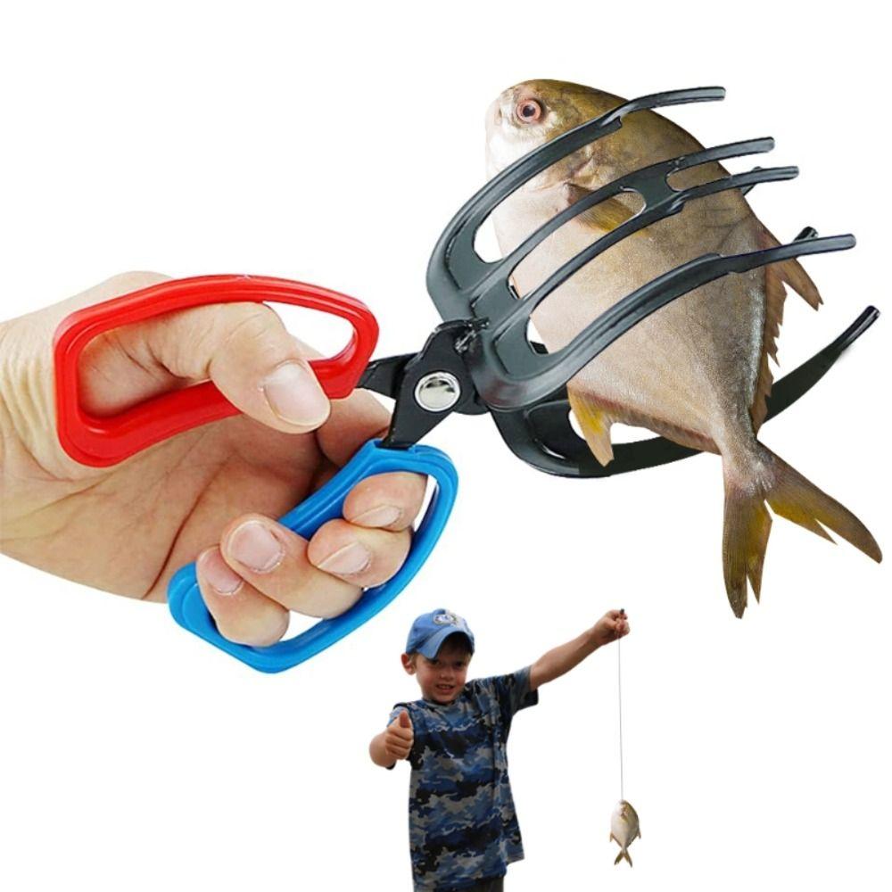 Scissors Metal Catch Fish Grip Tackle Tool Claw Tong Fish Control Clamp Fishing Pliers