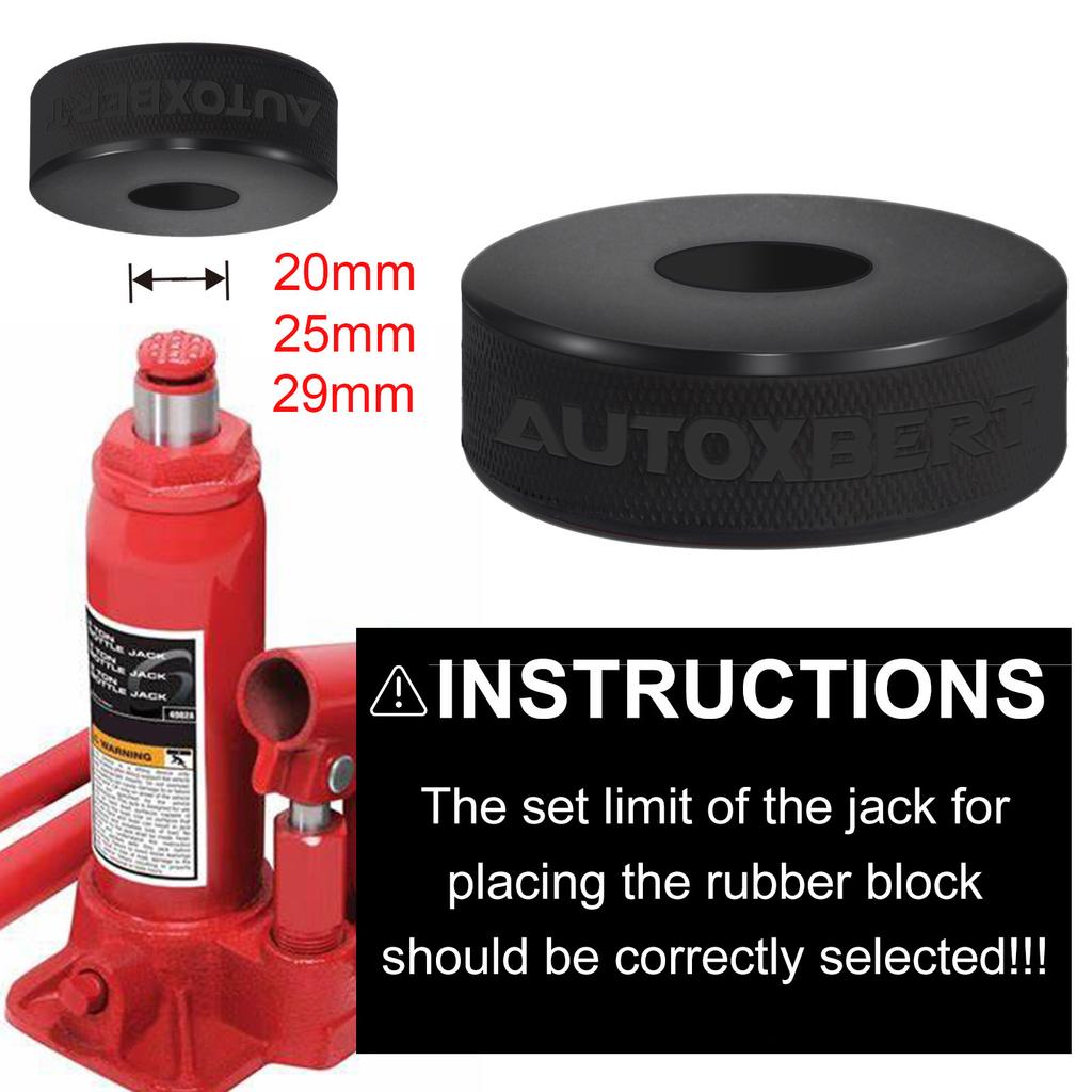 Heavy Duty Rubber Jack Pad Cushion with Enhances Grip Anti Slip Rubber Jack Support Pad for Car Lifting & Maintenance