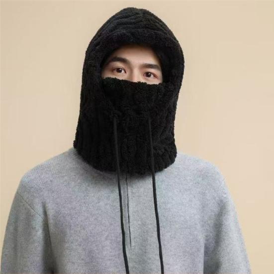 Флисовый балаклава для женщин Зимний цельный набор шапка-шарф Ветрозащитный лыжный подшлемник для лица