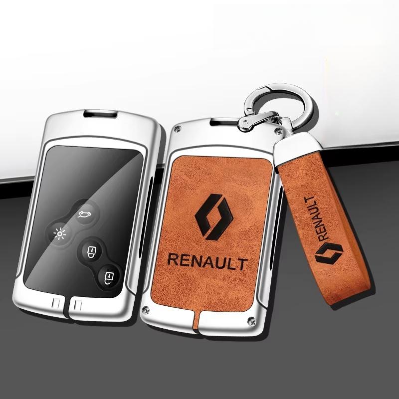 Interior Stickers Car Key Case Cover For Renault Koleos Kadjar Captur Megane Talisman Espace Clio Zoe Scenic 4 Arkana Dacia Sand