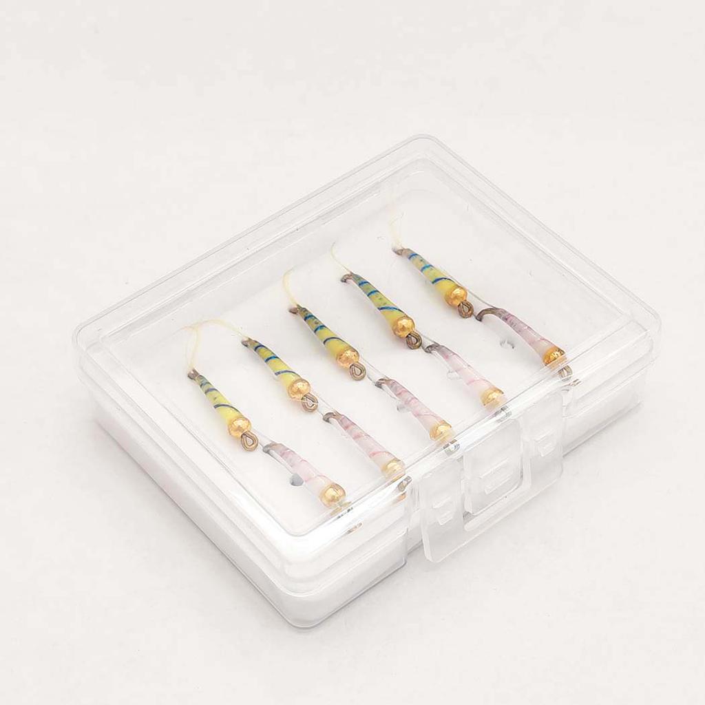 6/10 шт./набор - сухие мушки, наживка для ловли рыбы нахлыстом, нимфа Brasshead, белая и желтая наживка для ловли щуки, форели, лосося, окуня, нахлыстовые мушки - размеры № 10