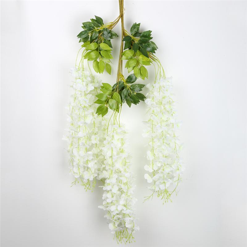 12 шт. 3,6 фута венок из искусственных цветов глицинии, висящий на свадебном саду, озеленение на открытом воздухе, вечерние украшения для дома своими руками