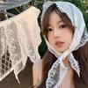 Korean Lace Hair Scarf Women Triangle Headband Travel Photo Kerchief Hat Fashion Headscarf Bandana Accessories Gift