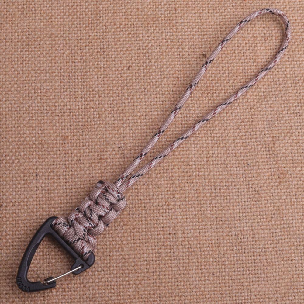 High Strength Paracord Keychain Triangle Buckle Parachute Cord Carabiner Hiking