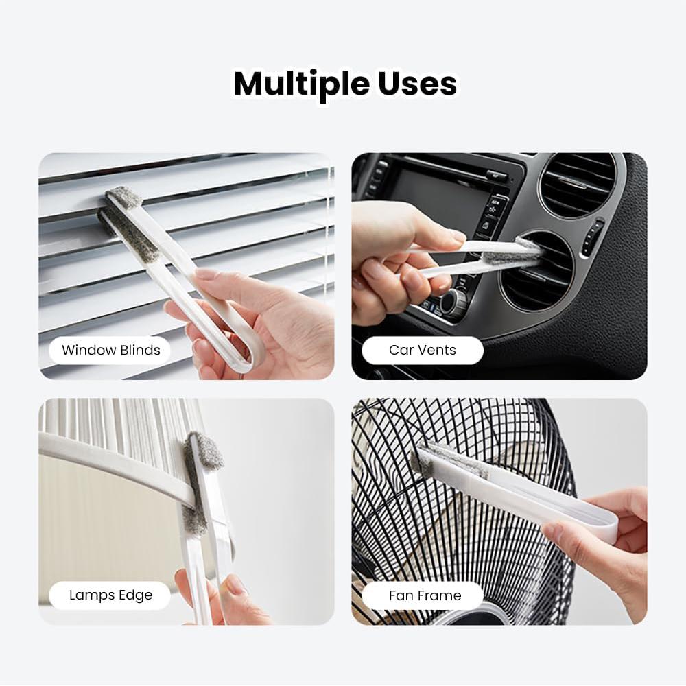 3pcs Blind Cleaner Duster Tool for Window Blinds with 18 Replacement Brushes