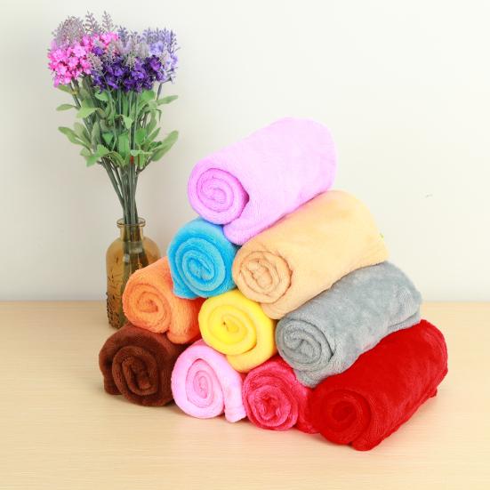 Coral Fleece Blankets Super Soft Shaggy Universal Solid-color Fleece Blankets for Sofa