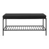 House Nordic Banc Avery avec étagère et coussin Noir 442750
