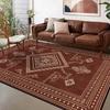 American Retro Living Room Carpet Geometric Classical Decoration Sofa Non-slip Rug Easy Clean Bedroom Cloakroom Soft Floor Mat