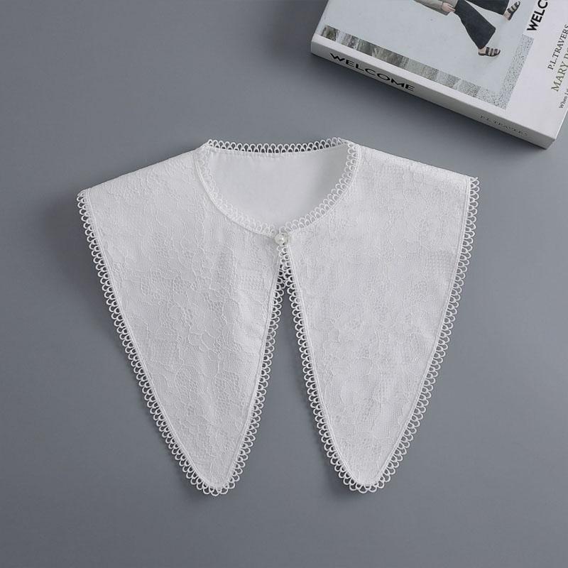 New Fake Victorian Stand Up Collar White Black Lace Collars Detachable For Women Blouse Lapel Shirt False Collar Woman