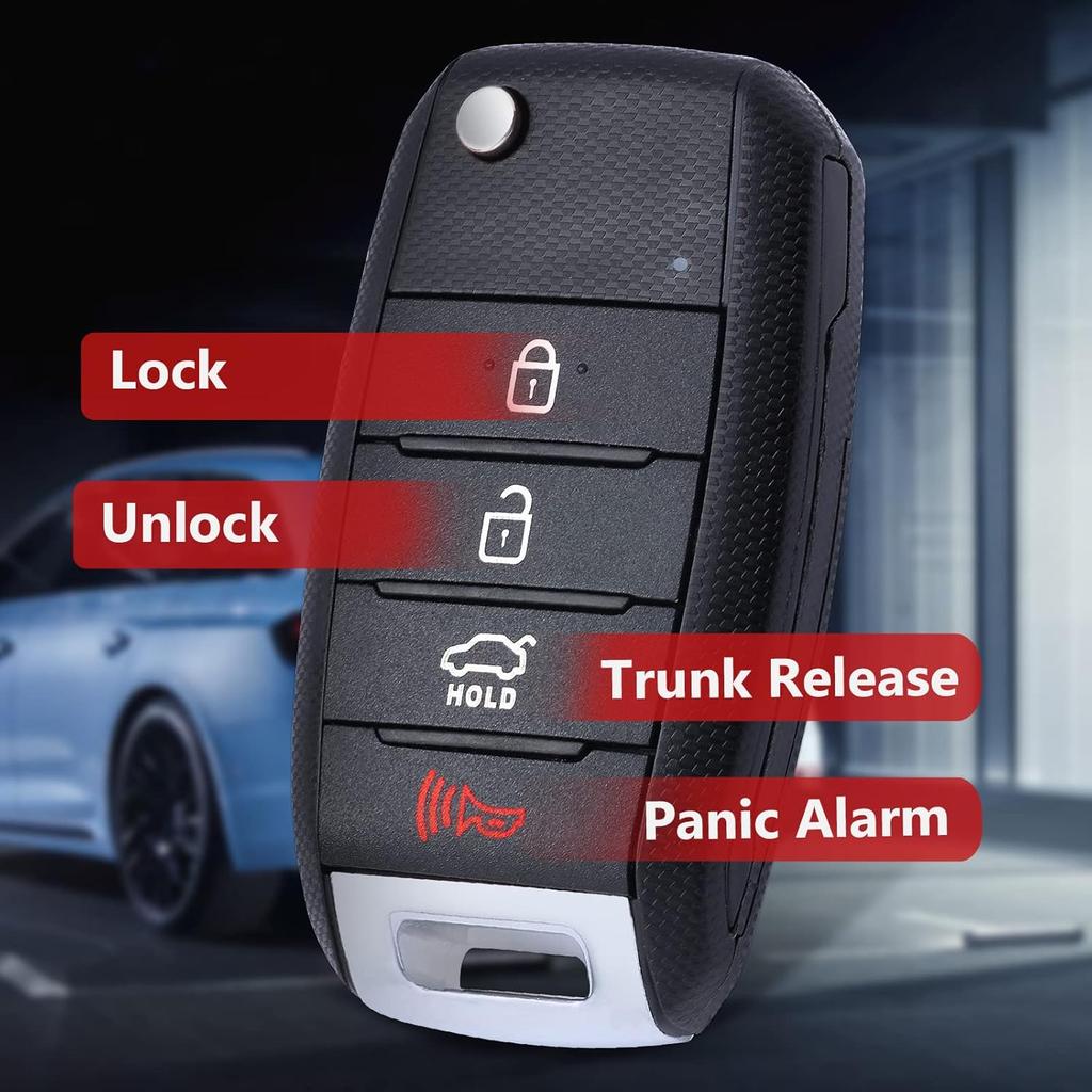 Складной брелок-ключ для Kia Optima 2016 2017 2018 2019 2020 FCC ID: SY5JFRGE04 № детали: 95430-D4010 4 Кнопки 434 МГц Бесключевой Доступ Управление Автомобилем