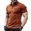 Men's summer polo shirt with pockets – sporty, muscle-fit polo shirt
