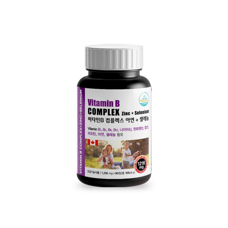 Nature Grand Vitamin B Complex Zinc Selenium Active 1216mg, 90 Tablets, 1 Unit
