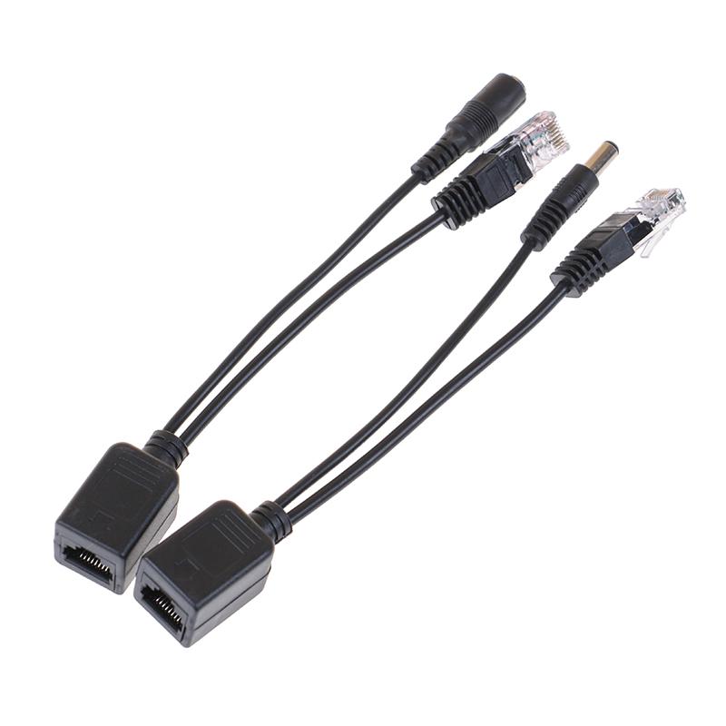 1Set Poe Cable Passive Power Over Ethernet Adapter Cable Poe Splitter Injector