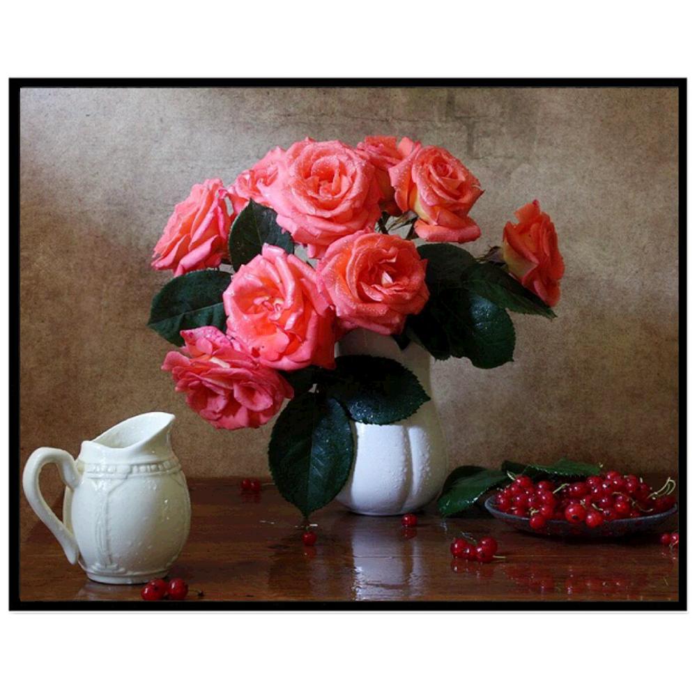 5D алмазная живопись Роза Ваза Diy декоративная алмазная живопись птица цветок вышивка крестиком садовая Алмазная вышивка украшение дома