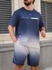 Модный летний повседневный костюм, также подходит для спортивных шорт с коротким рукавом, 2024, новый мужской свободный быстросохнущий летний костюм большого размера