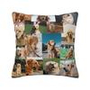Наволочка-коллаж Золотистый ретривер Двусторонняя печать Чехол для подушки Декор Милые собаки Щенок Наволочка Чехол Дом Квадрат