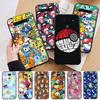Чехол AP7 Pokemon Black для iPhone 16 15 Plus 14 13 12 11 Pro 8 7 6S SE 5S X XR XS Max Realme C30 C33 C31 9I Huawei Y8P Y9 Sofe Cover