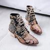 PU Leather Ankle Boots for Women High Heel Boots Sexy Pointed Toe Winter Fashion Shoes Woman Botas