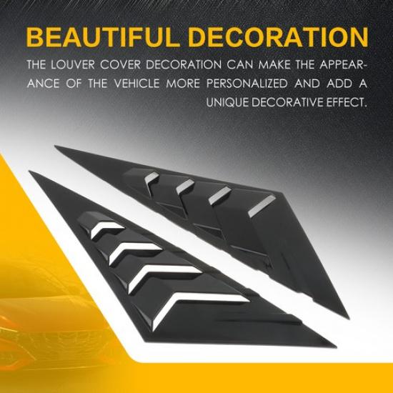 Two Louver Blocking Piece Gloss Black For 21-22 Hyundai Elantra 1.6L 2.0L