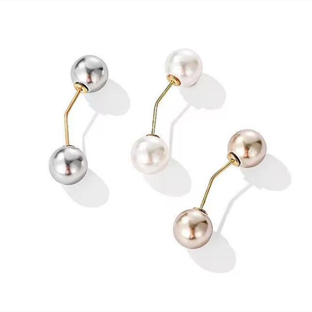 3Pcs/Set Double Pearl Brooch Pins Anti-fade Exquisite Elegant Brooches for Women Sweater Cardigan Clip Coat Summer Dress Jewelry