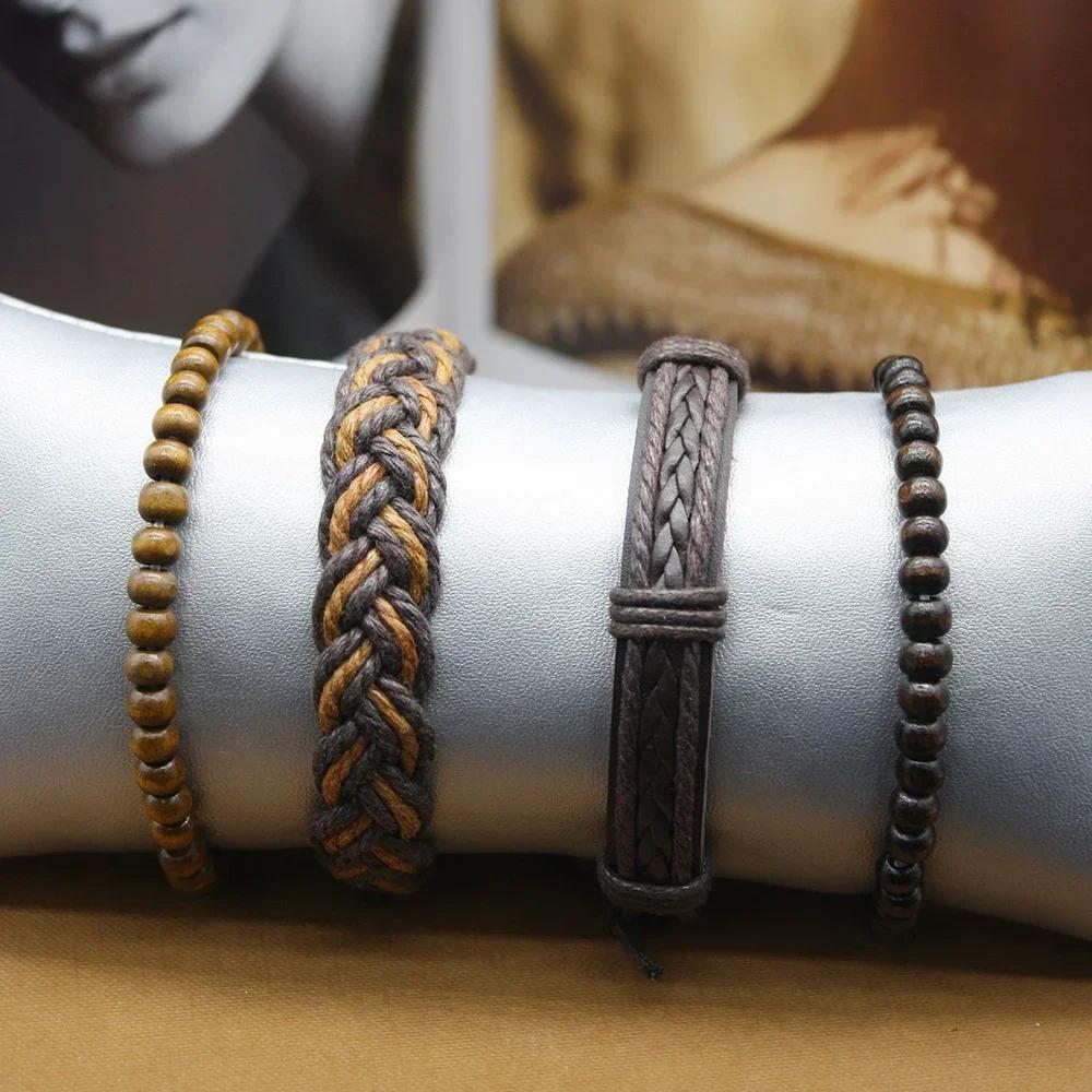 Набор из 5 предметов, классические модные трендовые высококачественные мужские часы-браслет, необычная коробка, ретро-модные роскошные часы для идеального подарка