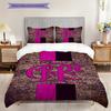 Dynamic Cr Logo Illumination Bedding (1 * duvet cover + 2 * pillowcase, without core) 2D Flat Christmas birthday gift Soft and comfortable Bedding set