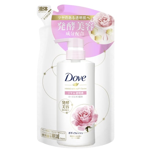 DOVE Body Soap Fermentation & Beauty Series Shiny & Transparent (Body Wash) Refill 340g
