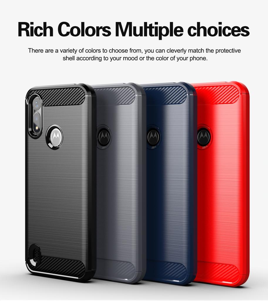 Case For Motorola E6i Soft Silicone Shockproof Non-Slip Half-Wrapped Back Cover For Moto E6i E6S 2020 Smartphone Case