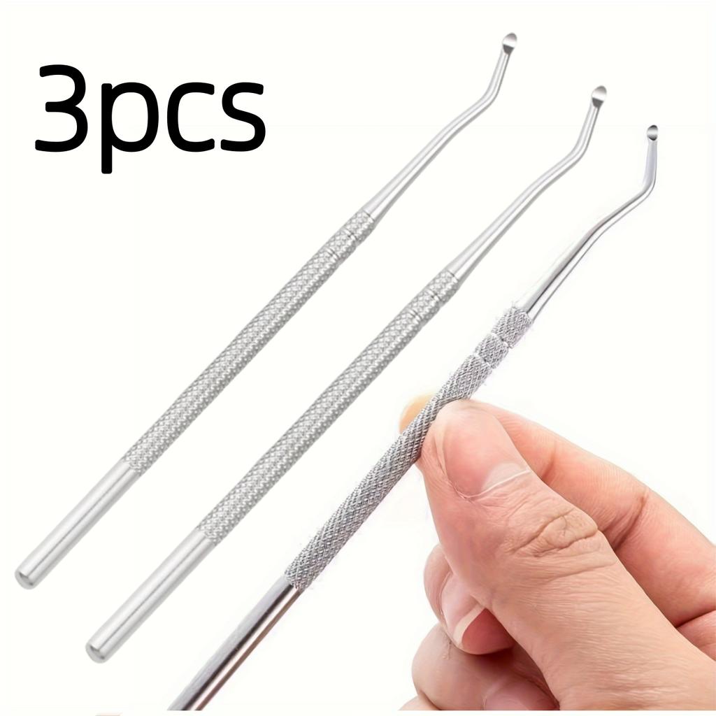 1/3/10pcs Stainless Steel Double Head Toenails Lifter, Ingrown Toenails Nail Lifter, Toe Nail Dirt Remover Tool, Pedicure Tools