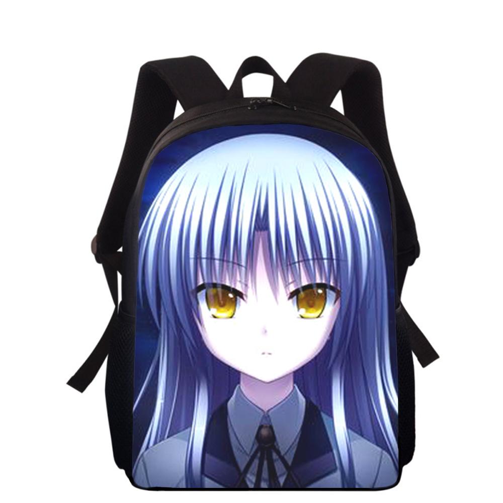 Angel Beats Тачибана Канадэ 16" 3D Принт Детский Рюкзак Сумки для Начальной Школы для Мальчиков Девочек Рюкзак Студенческий Школьные Сумки для Книг