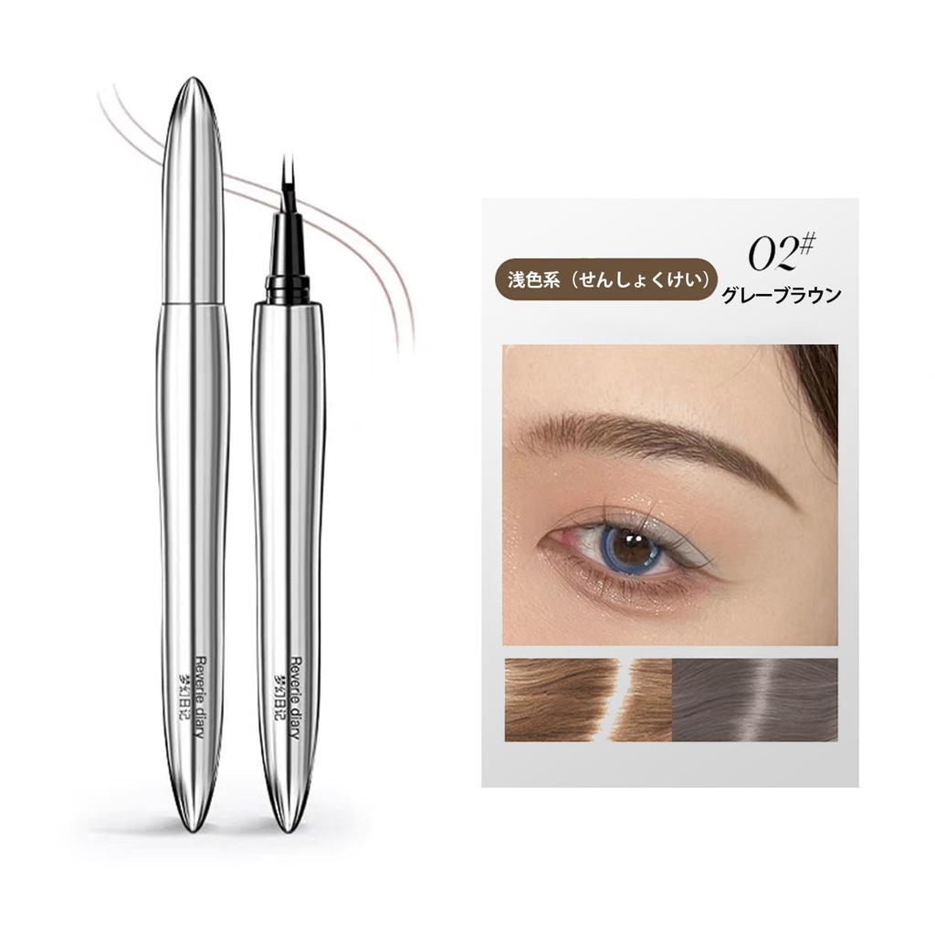 Aopoka Водостойкий карандаш для бровей Водостойкий и легко доступный в 3 цветах Двусторонний карандаш, Стойкий, Потостойкий, Стойкий, Естественный вид