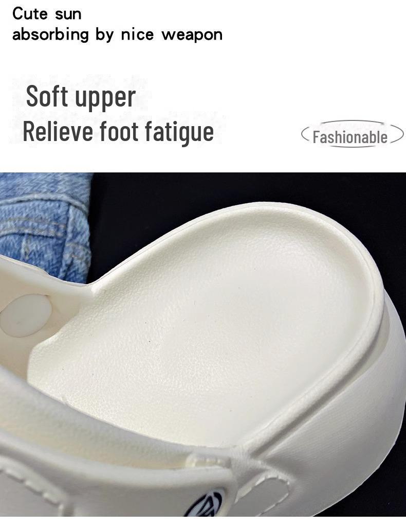 Женские шлепанцы EVA на толстой подошве — нескользящие, с мягкой подошвой, с двойными ремешками, пляжные сандалии