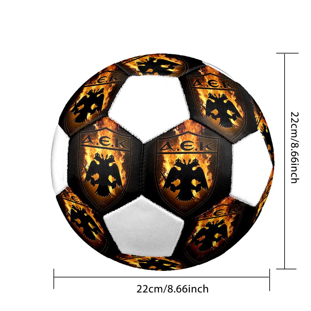 1PC AEK Athens club size 5 soccer ball PrahaIndoor Soccer Ball Colorful All Ages Machine Stitched PVC Competition Ready Durable High-Bounce