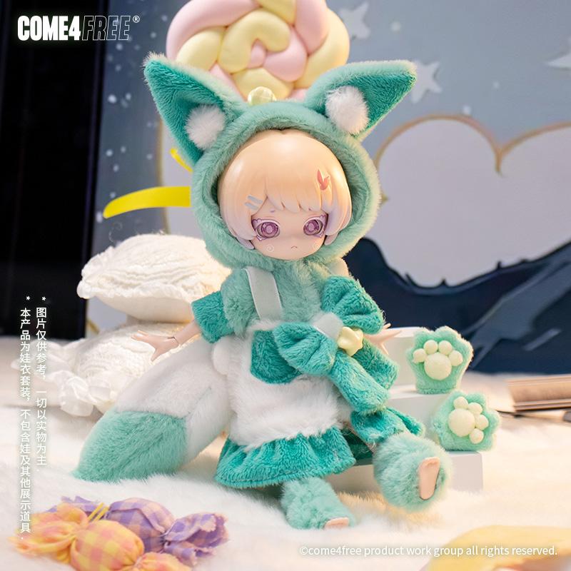 COME4FREE Одежда для BJD куклы 1/12 масштаба Серия Fantasy Town Мягкое платье лисы Наряд для куклы OB11
