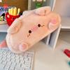 Плюшевый розовый пенал Piggy Pencil Case Creative Korean Student Pencil Bag