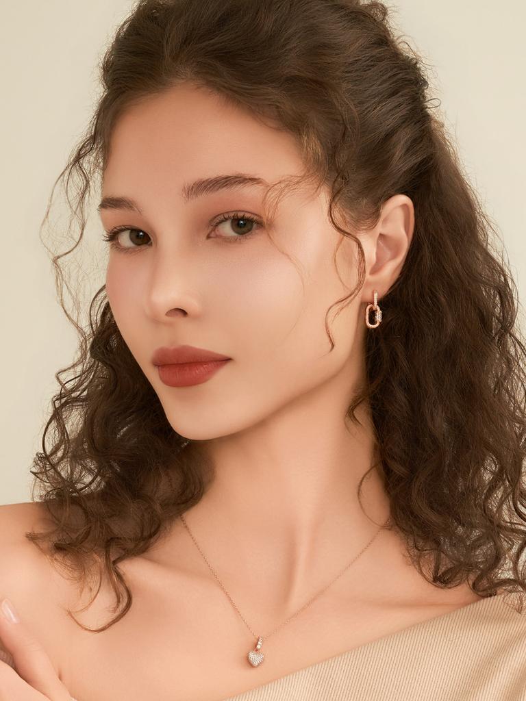 Ellejewelry 14K Gf Bella Серьги-подвески 'Плетеный канат' Elgpee578