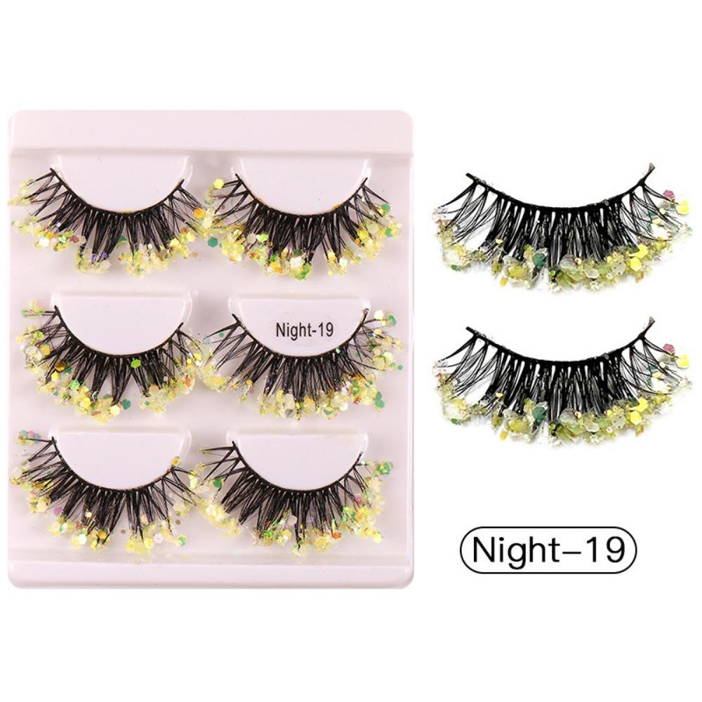 2 box Lashes Extension Luminous Eyelashes Thick Fluffy Lashes Full Strip Lashes  Women
