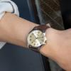 [Citizen Q&Q] Аналоговые часы, Срок службы батареи 10 лет, Водонепроницаемые, Отображение даты, Ремешок из синтетической кожи, A23A-004PK, Мужские, Золотой