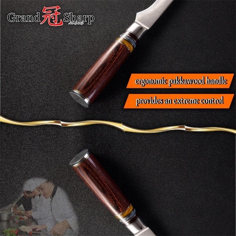 5,5-дюймовый нож для обвалки VG10, лезвие, японская дамасская нержавеющая сталь, 67 слоев, кухонные ножи шеф-повара