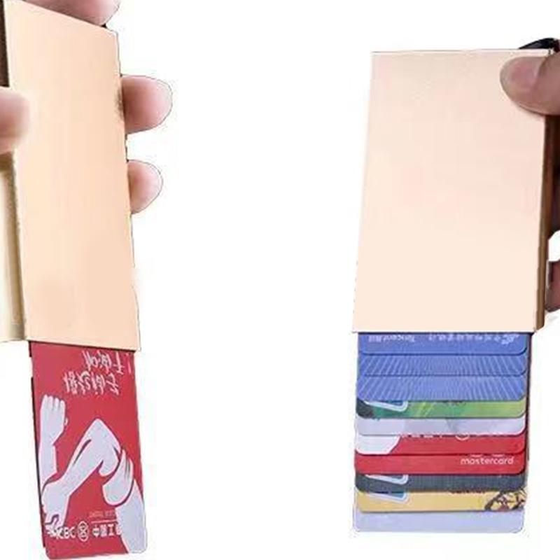 Анти-вор Id Держатель для кредитных карт Porte Carte Тонкие Алюминиевый Металлический Кошельки Карманный Чехол Банк Женщины Мужчины Коробка для кредитных карт