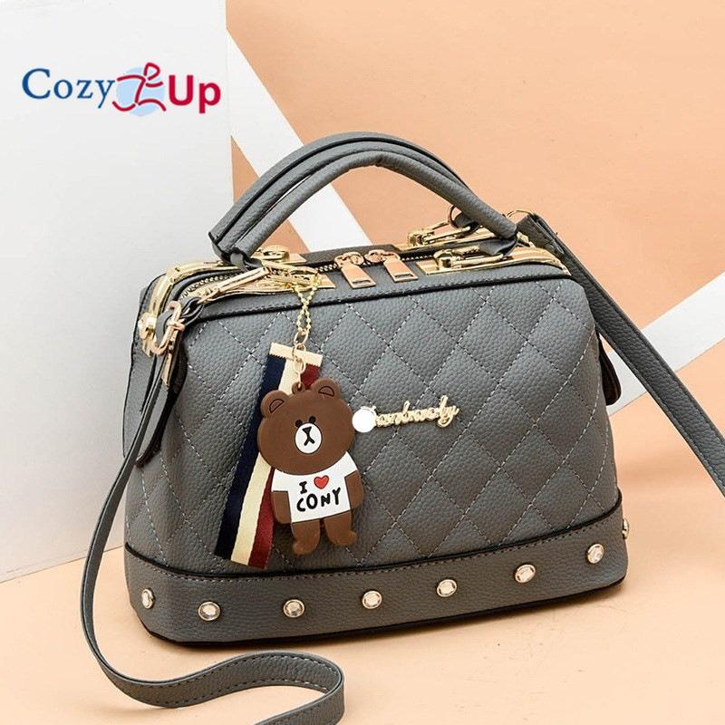 Cozy Up Crossbody Bags for Women Leather Quilted Shoulder Bag with Chain Strap Trendy Clutch Satchel Ladies Evening Bag